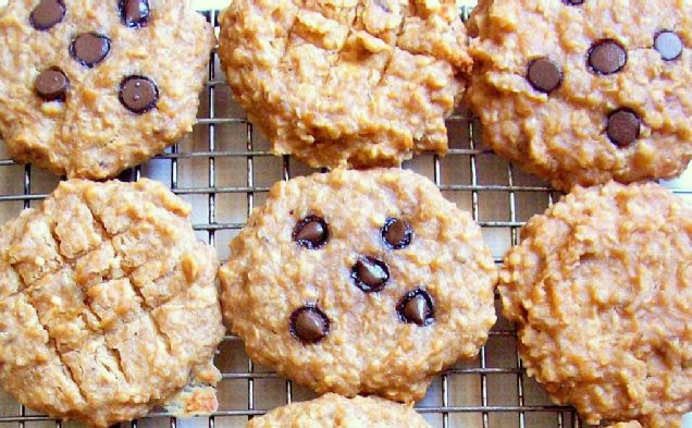 Watching What I Eat: Peanut Butter Banana Oat Breakfast Cookies with Carob / Chocolate Chips