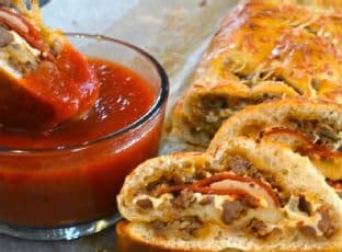 Sausage & Pepperoni Stromboli