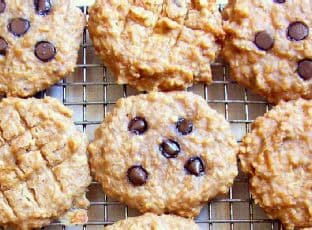 Watching What I Eat: Peanut Butter Banana Oat Breakfast Cookies with Carob / Chocolate Chips